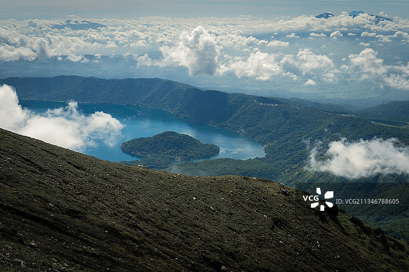 萨尔瓦多圣安娜火山景观图片素材