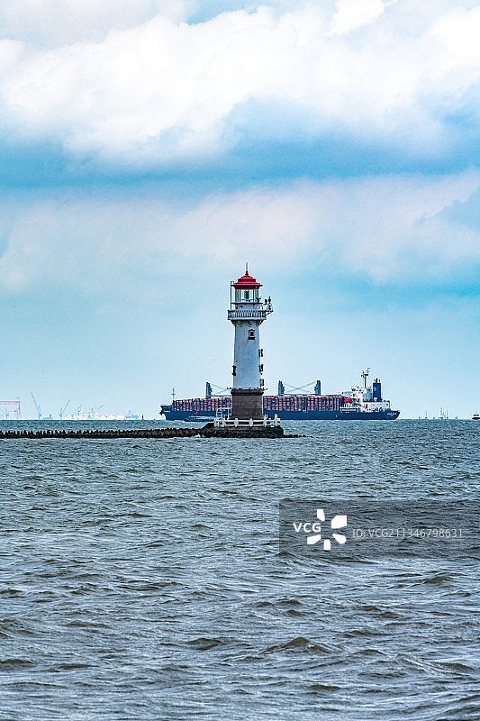 上海滨江森林公园.吴淞江黄浦江长江交汇处景观图片素材