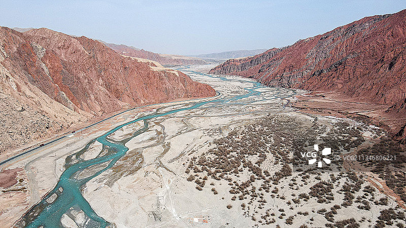 奥依塔克红山、盖孜河与G314图片素材