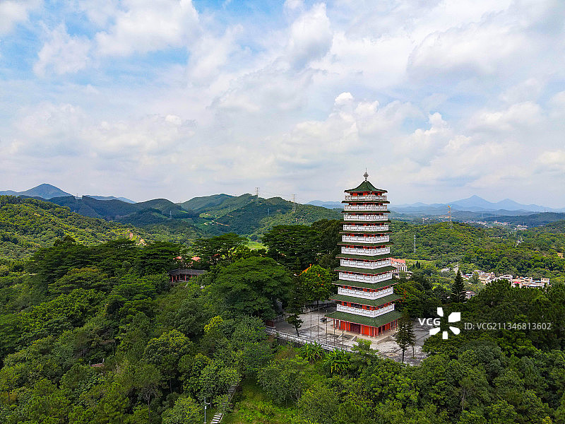 广州何仙姑家庙何仙姑纪念塔图片素材