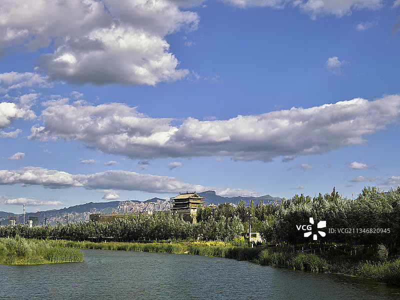 20180903中国 河北省 张家口市 蔚县 玉壶湿地公园图片素材