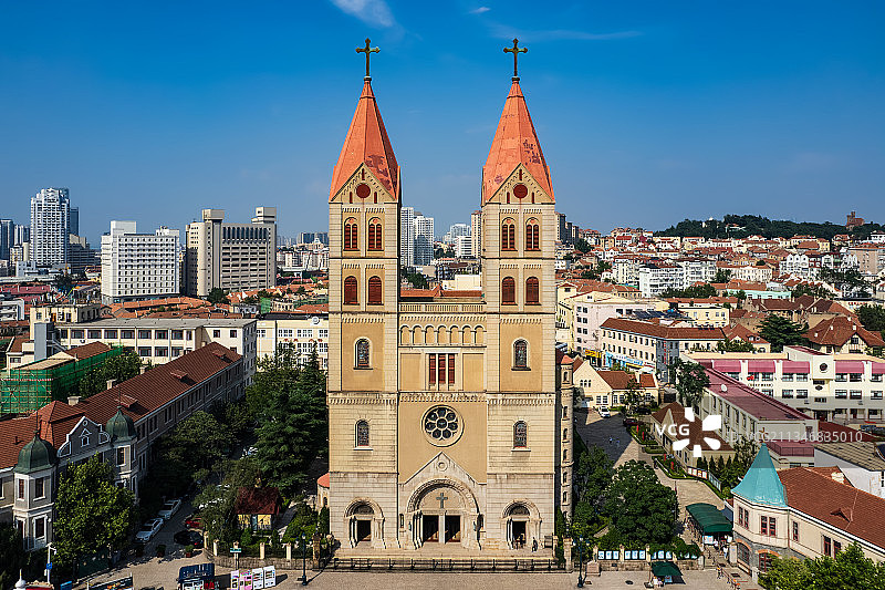 青岛天主堂图片素材