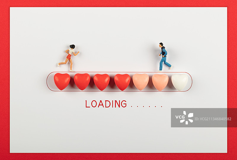 微缩创意爱心糖果缓冲符号恋爱进行时缘分邂逅图片素材