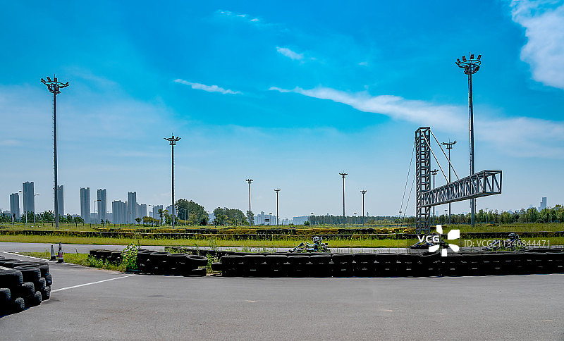 长沙网红打卡地－月亮岛卡丁车公园图片素材