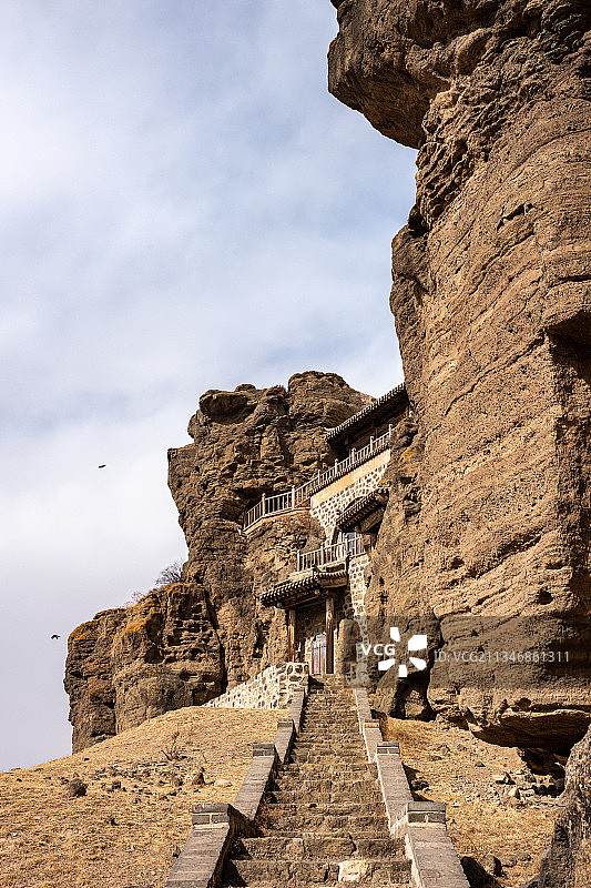 大同洪门寺遗址图片素材