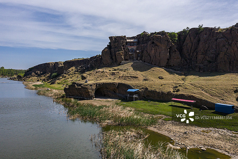 大同洪门寺遗址图片素材