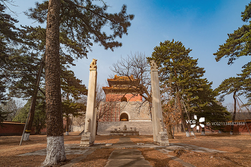 北京明十三陵泰陵明楼图片素材