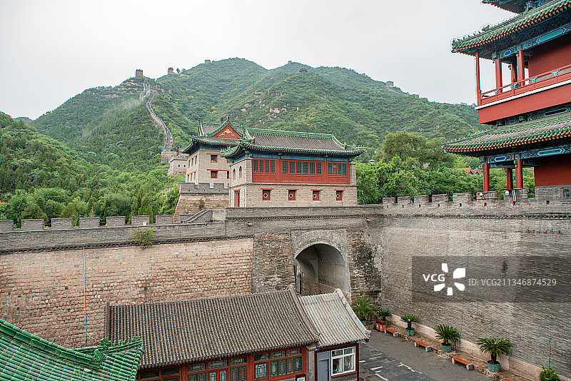 夏天北京居庸关长城自然风光图片素材