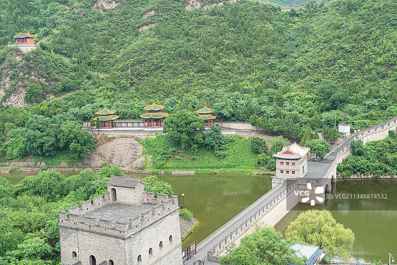 夏天北京居庸关长城自然风光图片素材
