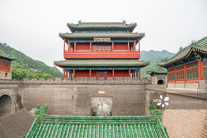 夏天北京居庸关长城自然风光图片素材