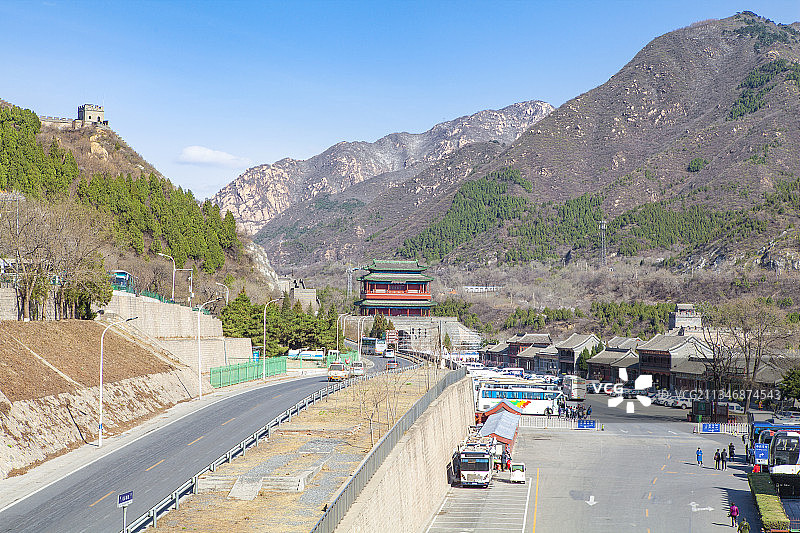 夏天北京居庸关长城自然风光图片素材