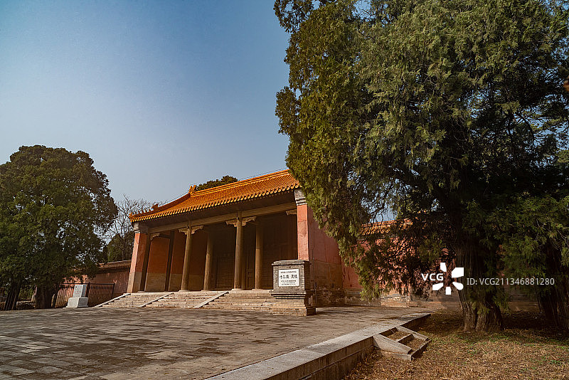 北京明十三陵茂陵祾恩门图片素材