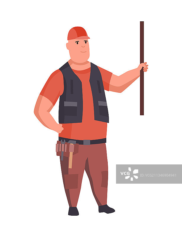 建筑工人或建筑师人物角色图片素材