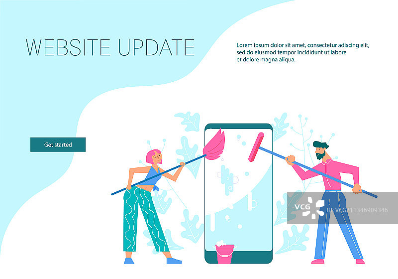 着陆页模板支持服务图片素材