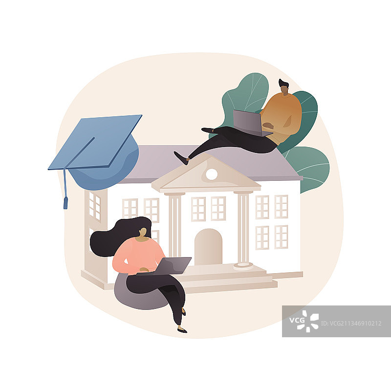 大学校园抽象概念图片素材