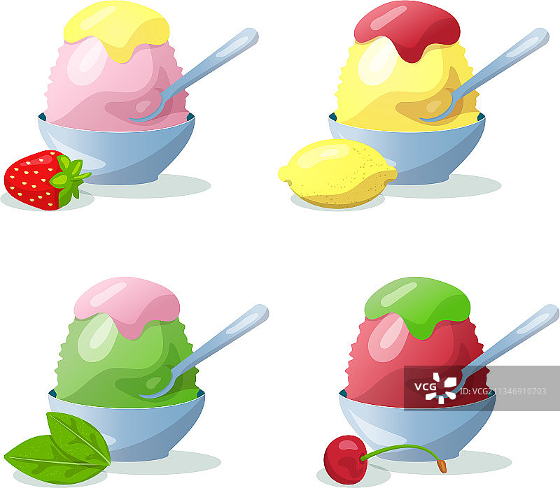 传统日式刨冰甜点图片素材