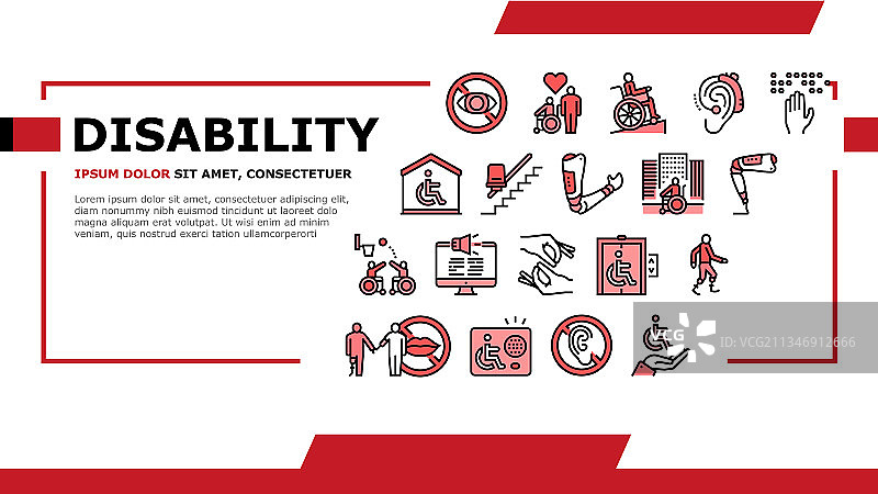 残疾人科技着陆页页眉图片素材