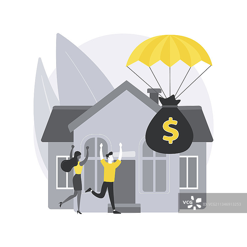 按揭救济计划抽象概念图片素材