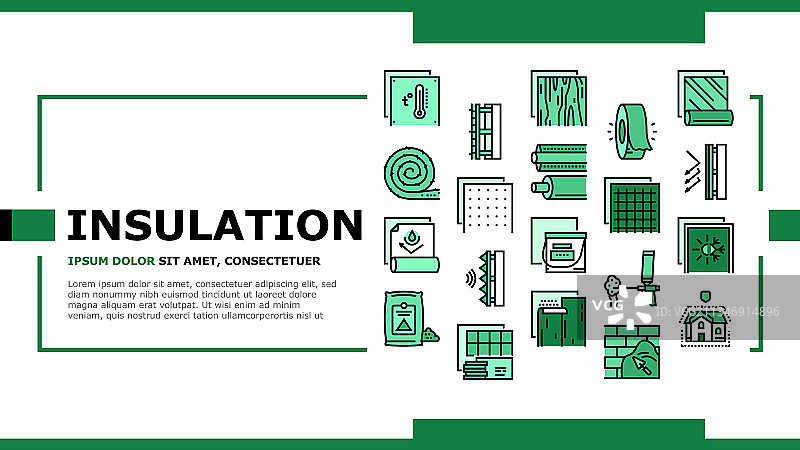 绝缘建筑落地页横幅图片素材