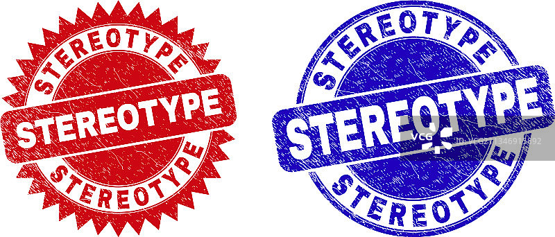 刻板印象圆形花环印章图片素材