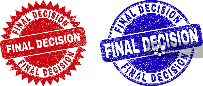 最终决定圆形图章图片素材