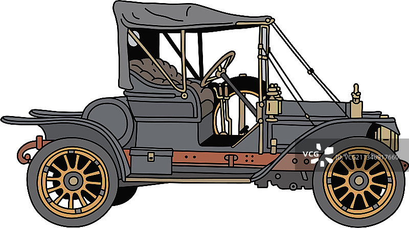 复古黑色跑车图片素材