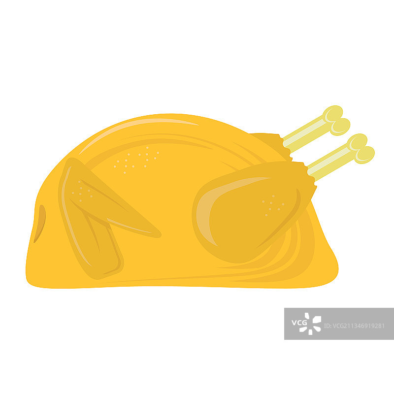 白色背景上分离的新鲜鸡身图片素材