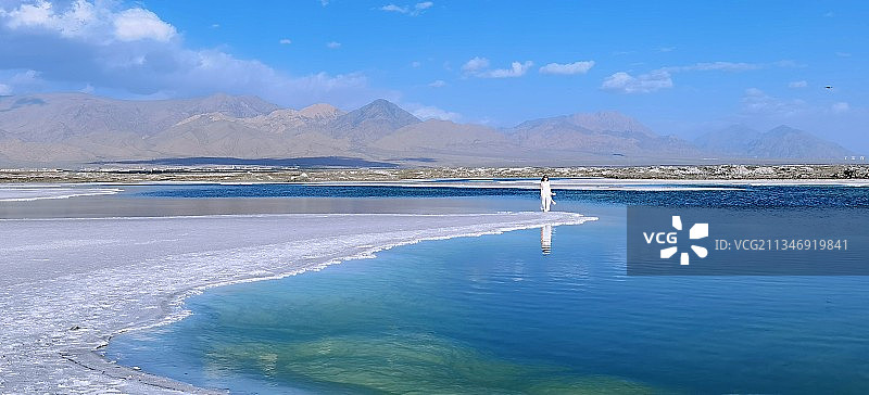 大柴旦翡翠湖图片素材