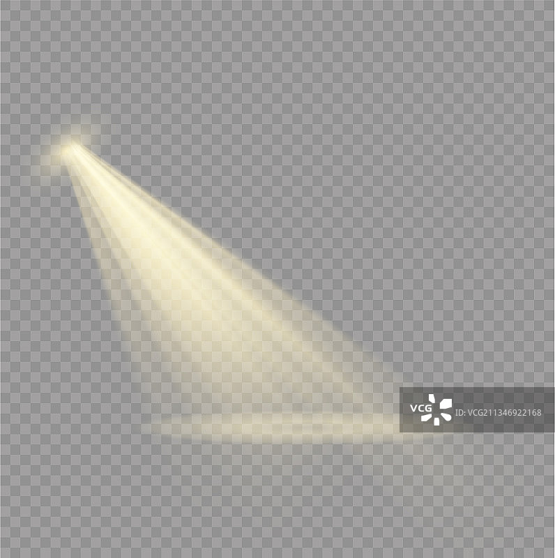 发光黄色聚光灯特效图片素材