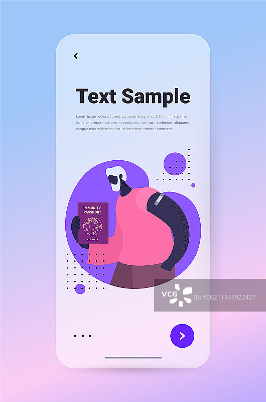 老年男人持有全球免疫护照面临风险图片素材