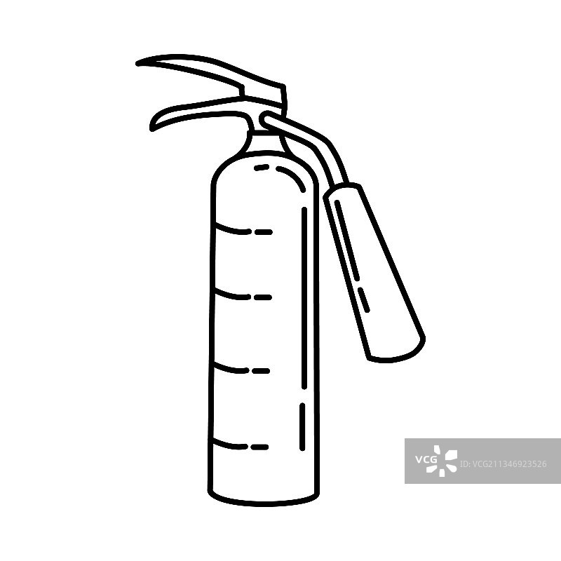 手绘消防灭火器图标图片素材