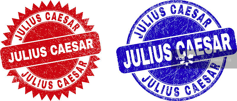 带有圆形和花环水印的尤利乌斯·凯撒图片素材