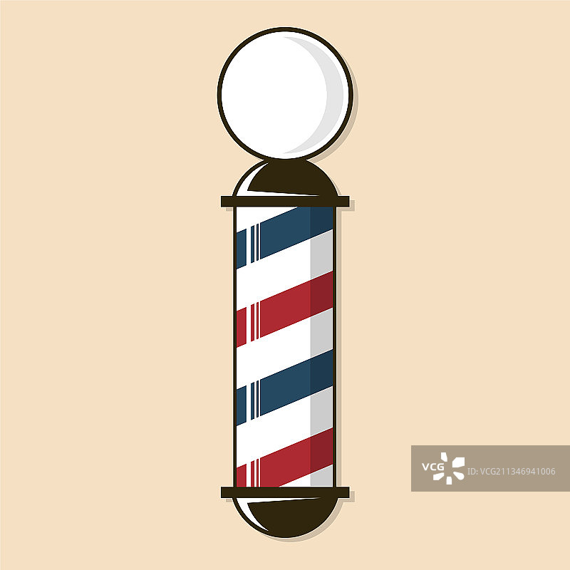 复古理发店旋转灯图标图片素材