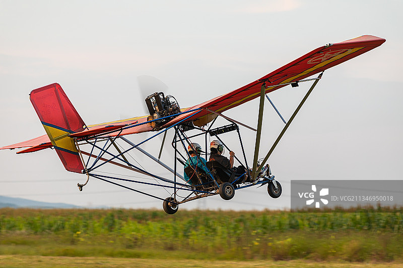 动力伞轻型飞机图片素材