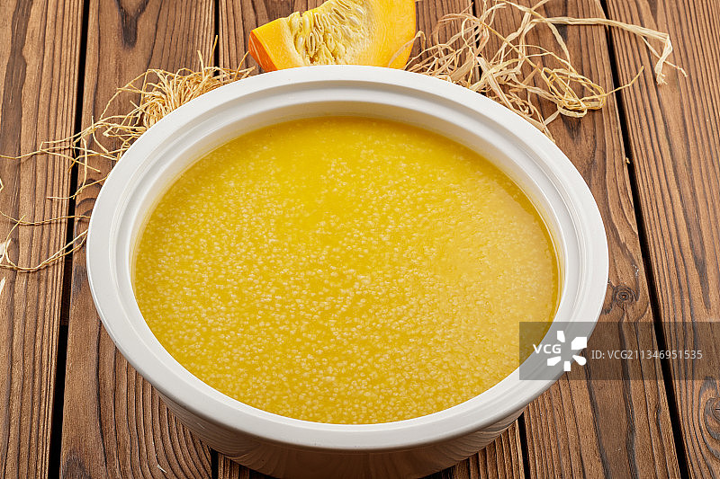 金瓜小米粥图片素材