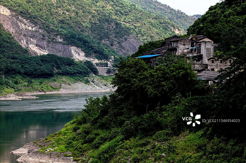 峡口  嘉陵江观音峡口风光图片素材