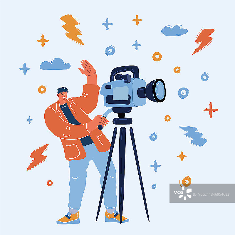 男人与摄像机图片素材