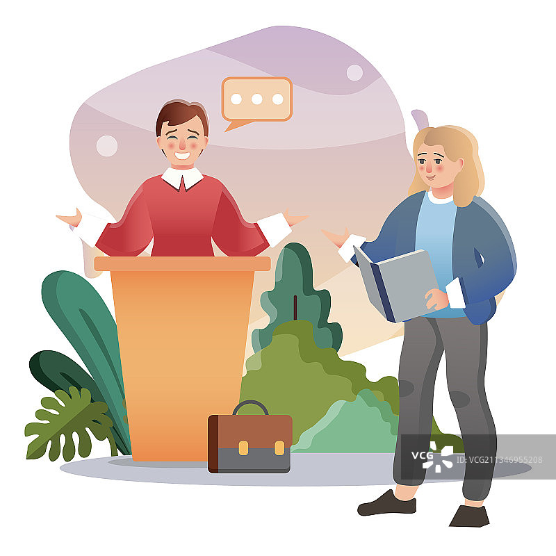 扁平风格彩色学校修辞横幅图片素材