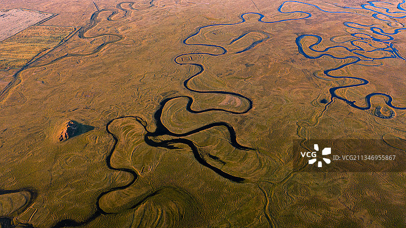 航拍河北沽源滦河神韵图片素材