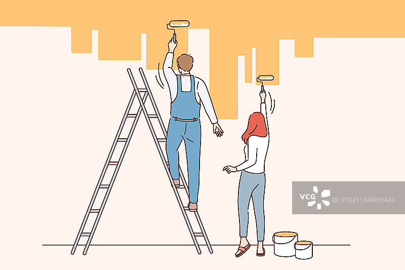 房屋翻新与维修概念图片素材