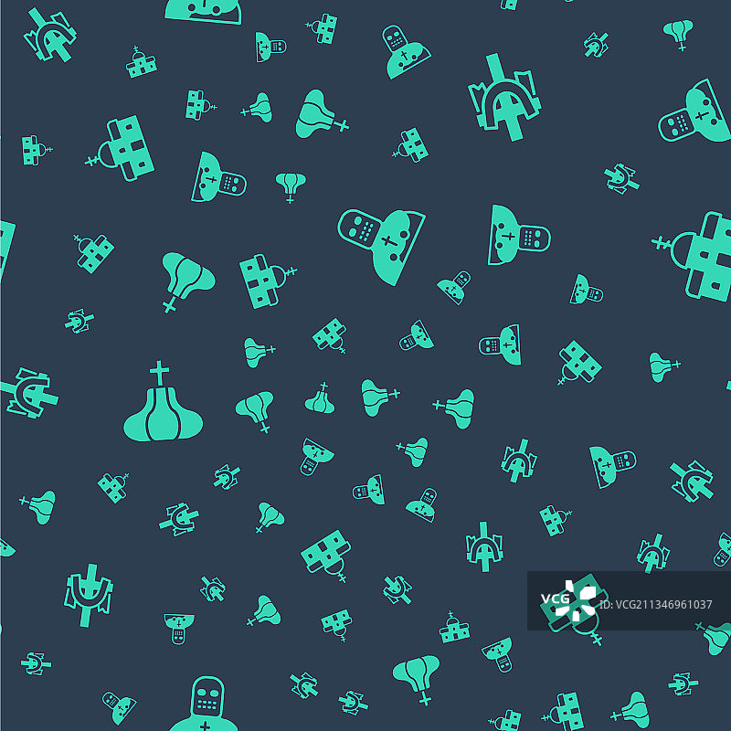 骑士、十字军、基督教十字架和教堂塔楼图片素材