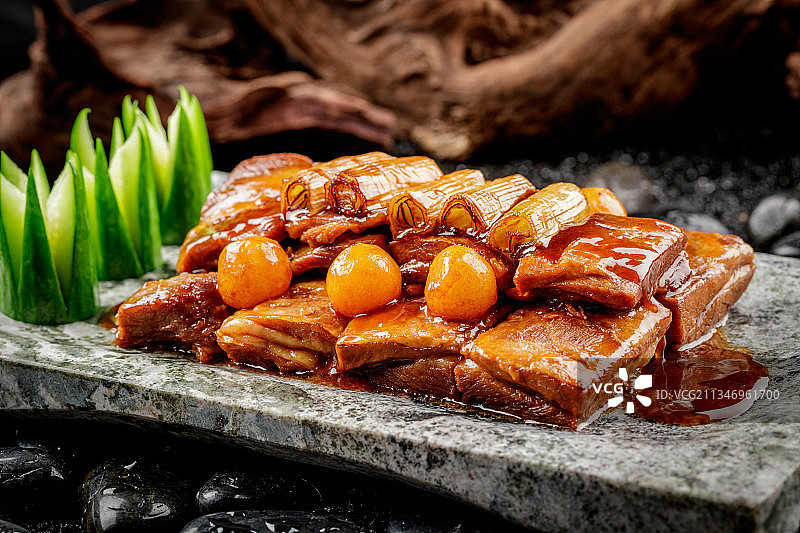 融合味葱烧小羊排图片素材