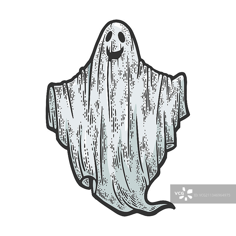 床单幽灵素描图片素材