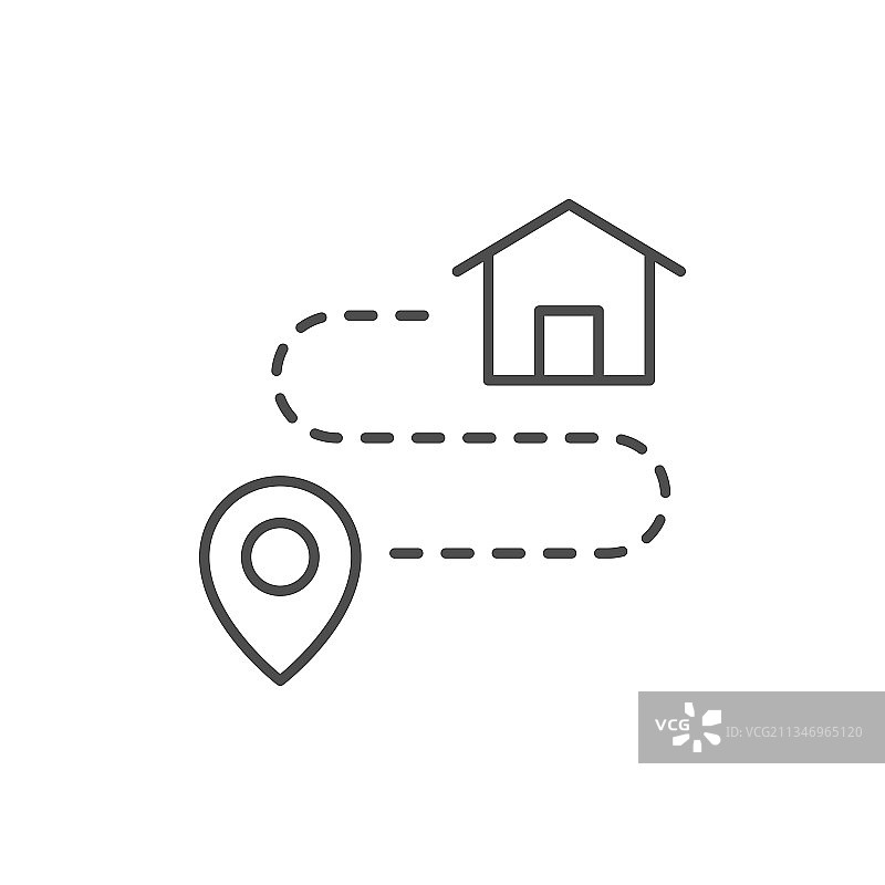 路线方案线条轮廓图标图片素材