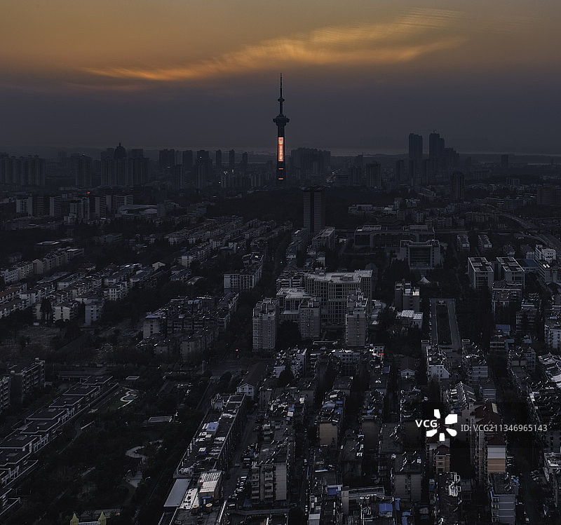 南京 电视塔 雾霾图片素材