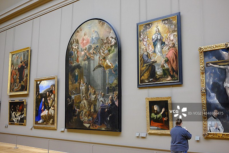 法国巴黎卢浮宫展品图片素材