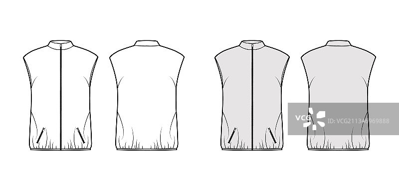 科技时尚羽绒马甲图片素材