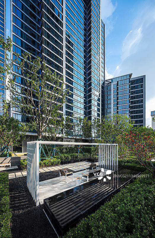 高档住宅区景观图片素材