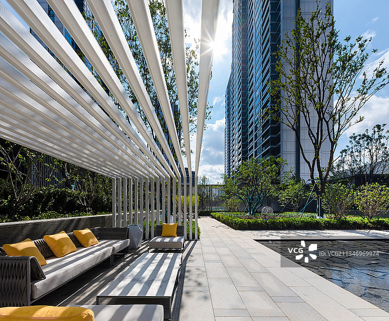 高档住宅区景观图片素材