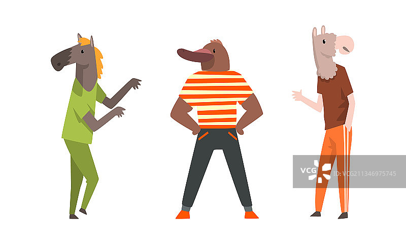 穿人类服装的动物角色图片素材